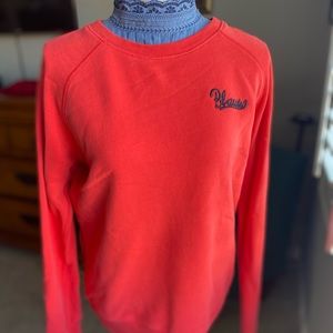 Blaus orange sweatshirt with denim dickey